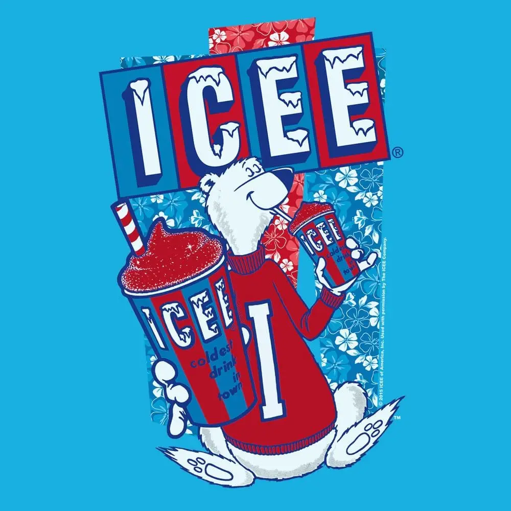 Tee Luv Men's Hawaiian ICEE Polar Bear T-Shirt