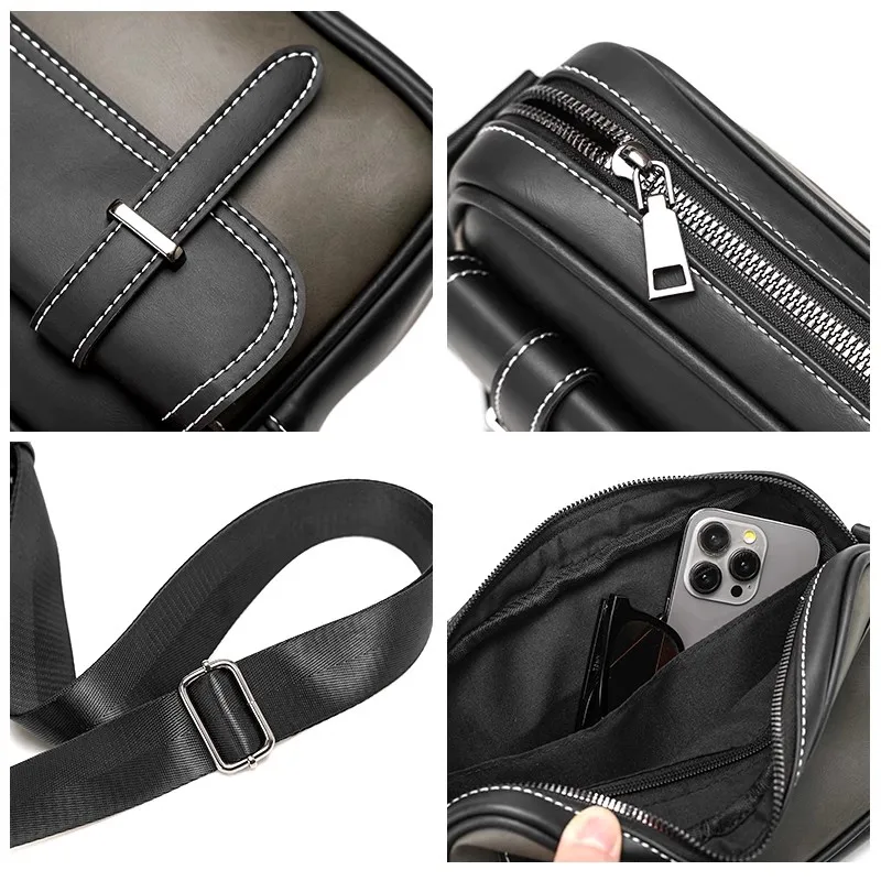 Fashion Men Shoulder Bags Retro Men Crossbody Bags Leather Male Messenger Bags Man Side Bag