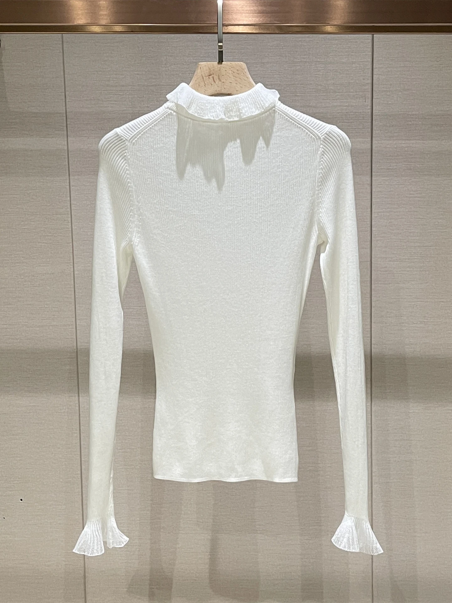 スリムフィット ニットトップ レディース ベースレイヤー ロングスリーブ スタンドカラー 装飾付き カジュアル スリーブレス 通気性 快適 カラー