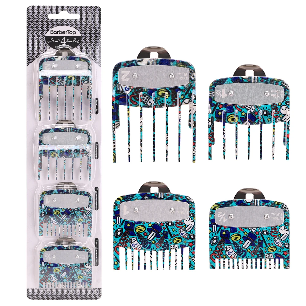 2/3/4-teiliges Friseur-Edelstahl-Kamm-Set, professionelle Haarschneidekämme, passend für Haarschneidewerkzeuge – Detail 9