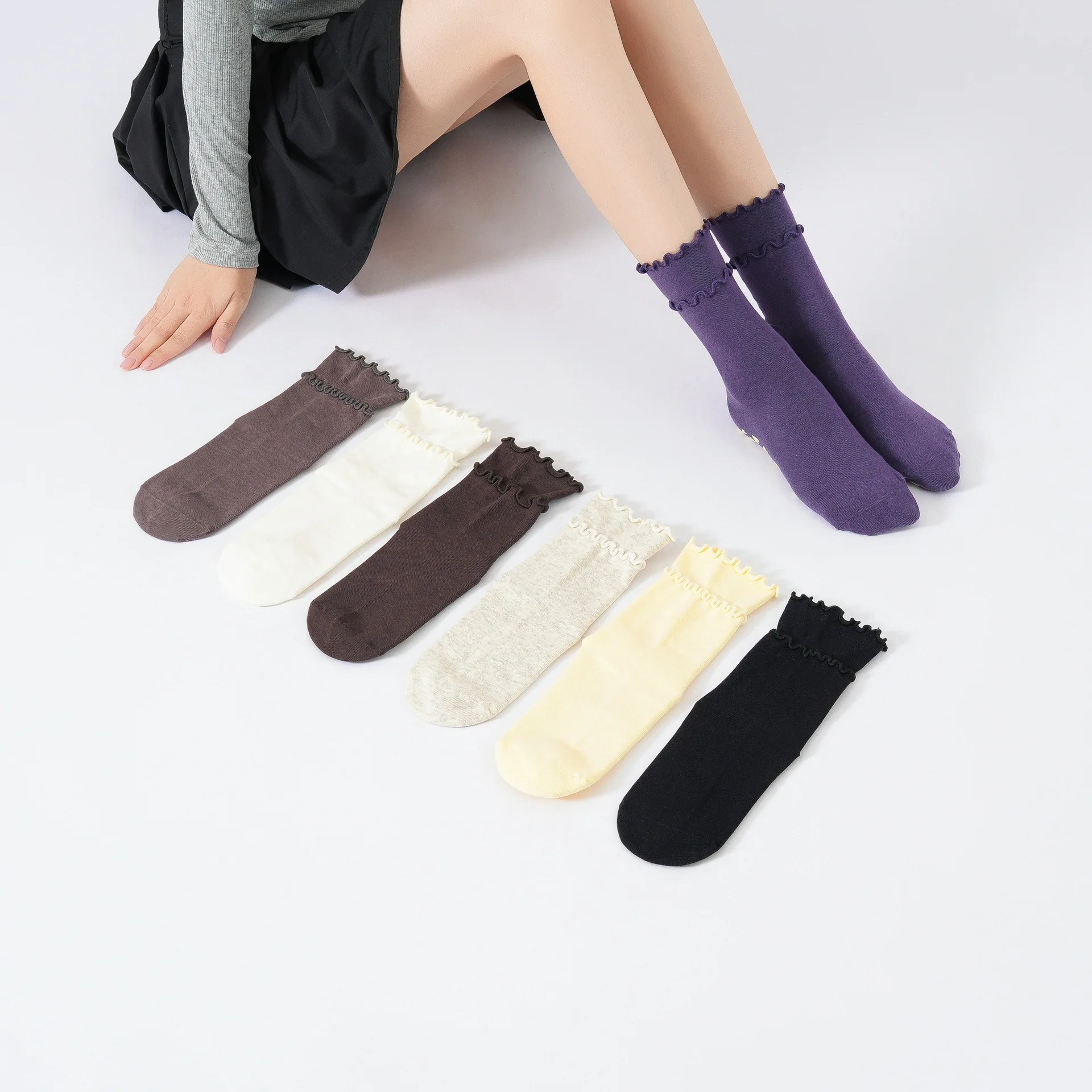 2026년 봄 여성용 러플 엣지 미드 카프 요가 양말 - Grip Sock Yoga 리뷰 및 가격