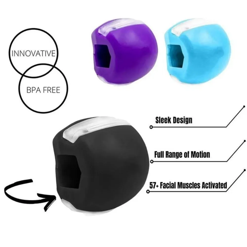 Food Grade Silicone Jaw Exerciser Facial Yoga Heat Resistant Face Exerciser 35lb Resistance Jaw Face Slimmer Jawline Trainer