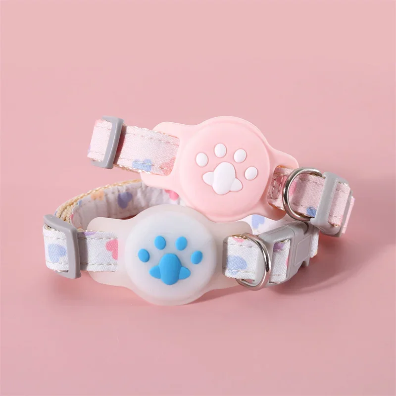 Cute Cartoon Noctilucent Adjustable Collar For Apple Airtag Location Tracker Dog Cat Anti-lost Protection Case For Airtag Collar view 4