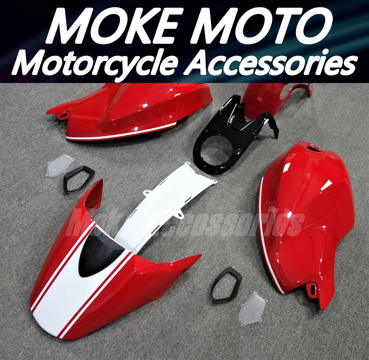 Motorcycle Fairings Kit Fit For Monster 696/796/795/m1000/m1100 2009 2010 2011 Bodywork Set White Red ABS Injection NEW