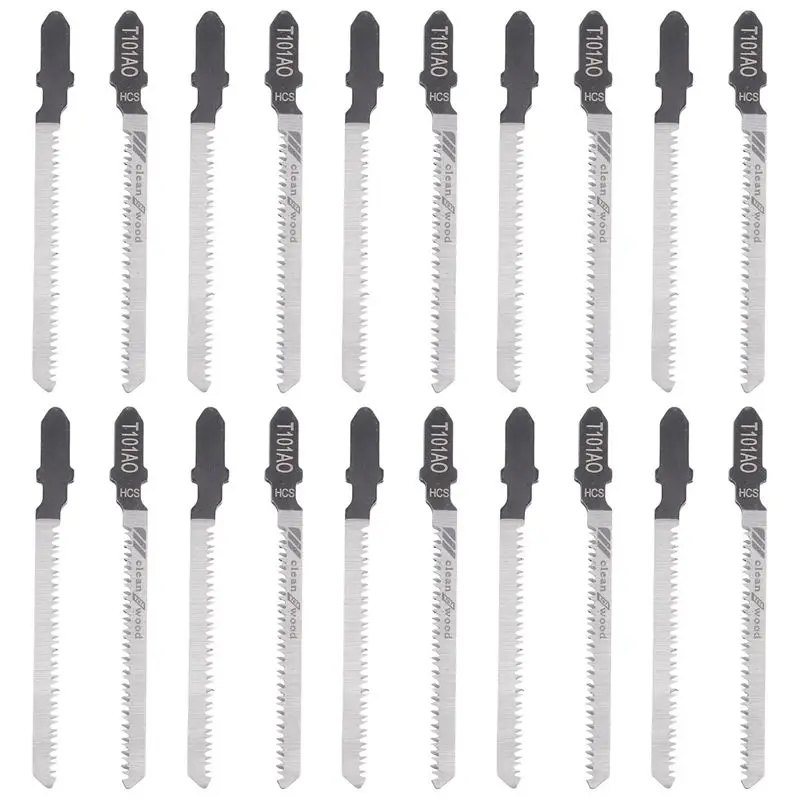 TFORU-20Pcs Reciprocating Jigsaw Blade T101AO T-Shank Multi Jig Saw Blades For Wood Plastic Cutting Disc