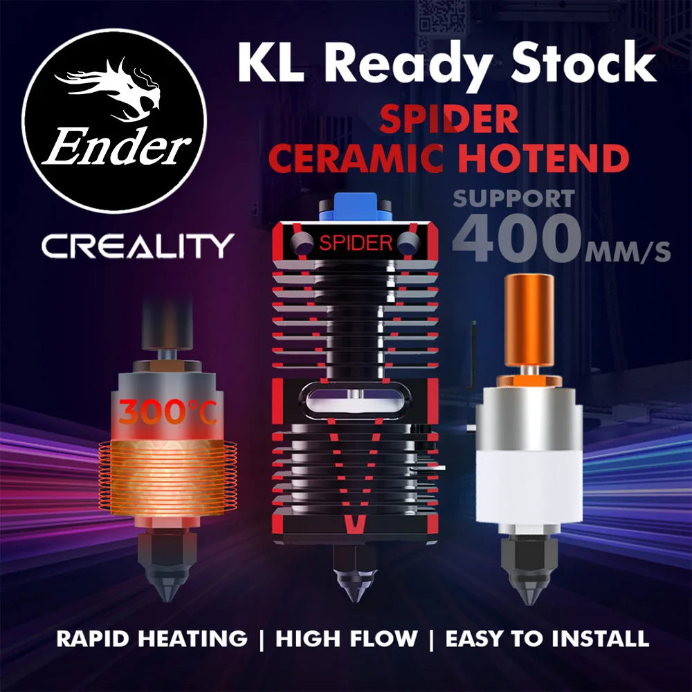 

CREALITY Spider Speedy Ceramic Hotend Kit Rapid Heating High Flow Printing for Most Ender/CR Series