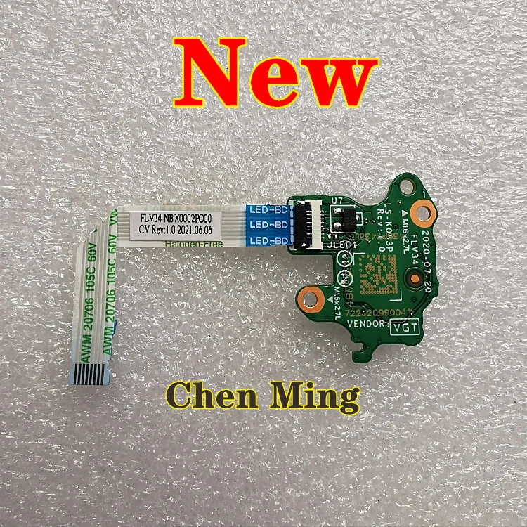 

5C50S25158 is suitable for Lenovo ThinkBook 14 G2 G3 ITL G4 IAP G5 IRL switch board power switch board ribbon cable LS-K053P