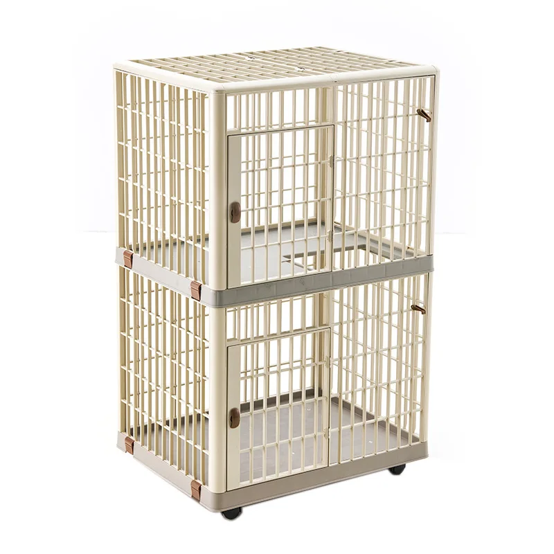 

Double Cage House Pet Shop Free Space Double Door Cat Cage Household Four Seasons Universal Cat Villa