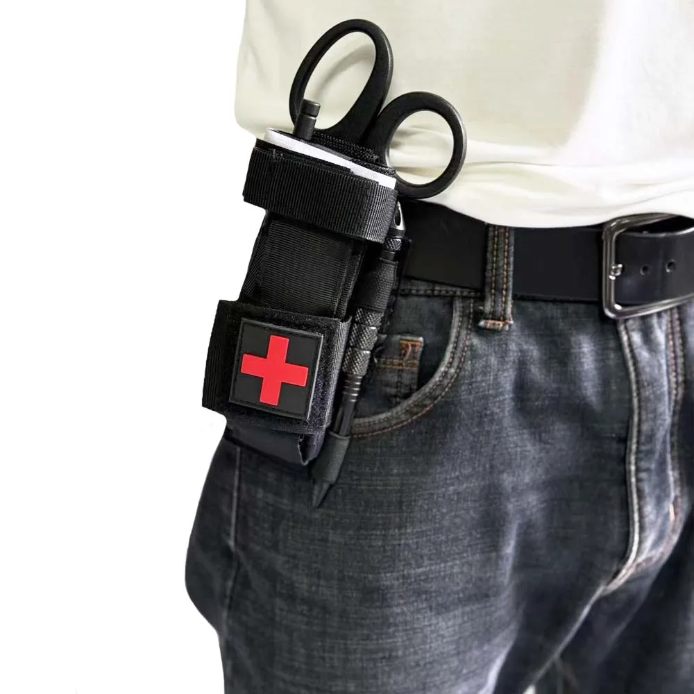 

Outdoor Military Fan Waist Hanging Bag Molle Tactical Scissors Bag Flashlight Case Vest Portable Accessories Sports Hanging Bag