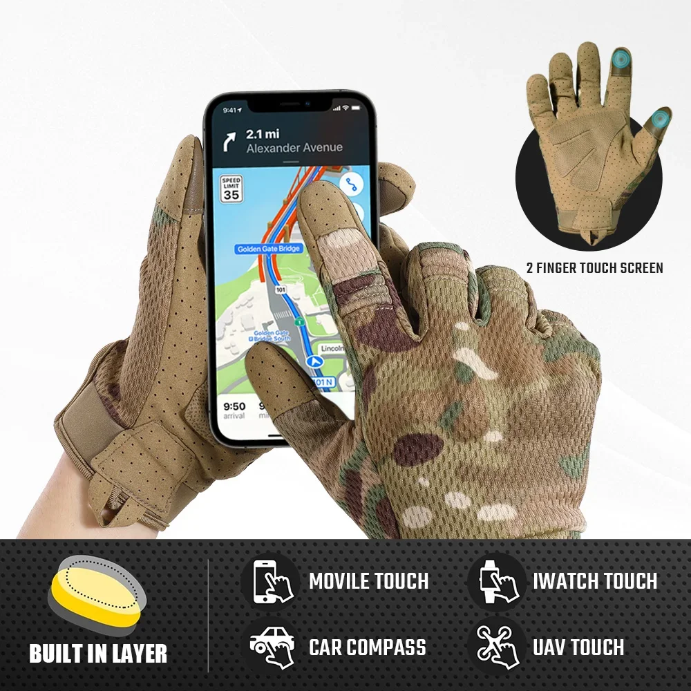 Tactical Gloves Touch Screen Outdoor Sports Cycling Hiking Camping Hunting Shooting Combat Airsoft Work Non-slip Protective Gear