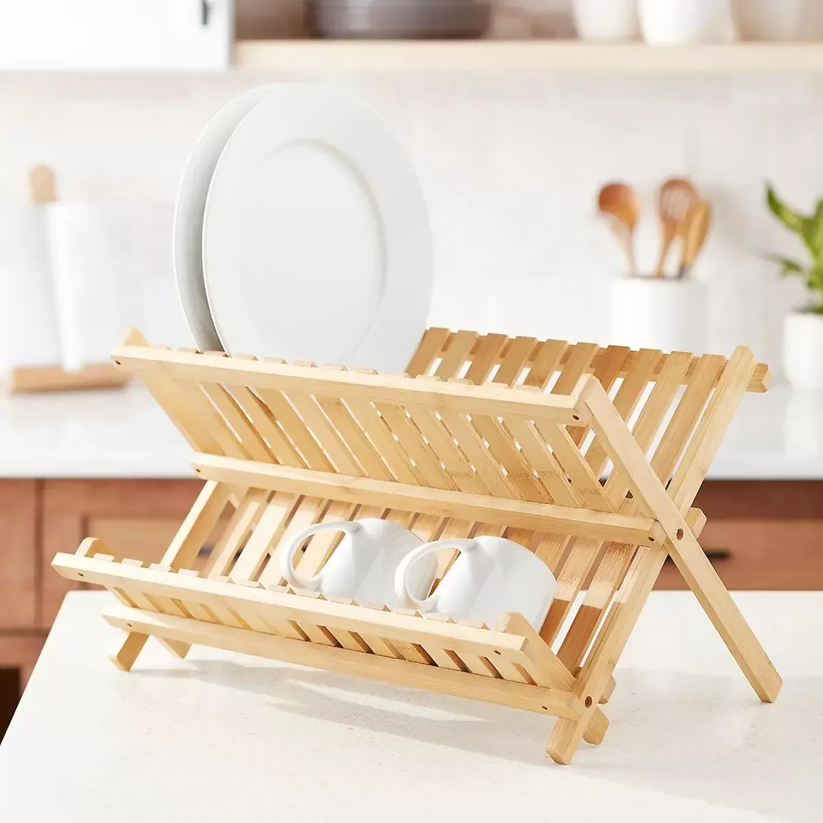 

Hot Folding Bamboo Dish Rack kitchen items dish