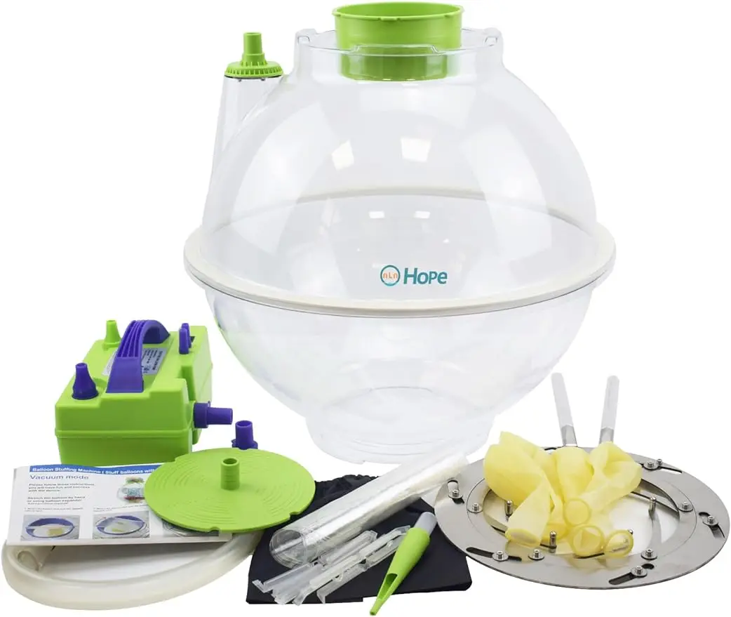 

Новый набор для наполнения шаров 17 дюймов, машина для наполнения шаров, набор для упаковки подарков с расширителем, воздушным насосом, 5 баллонов.