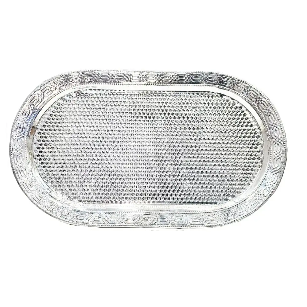 Aluminum Arabian Fruit Platter and Server Plate