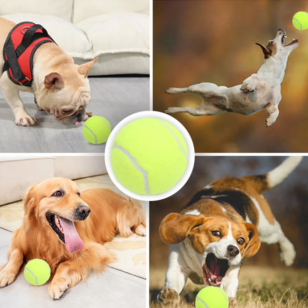 Hundespielzeug, elastischer Tennisball, kaubares Gummi-Haustierspielzeug für das Training, langlebiges Welpen-Kauspielzeug,