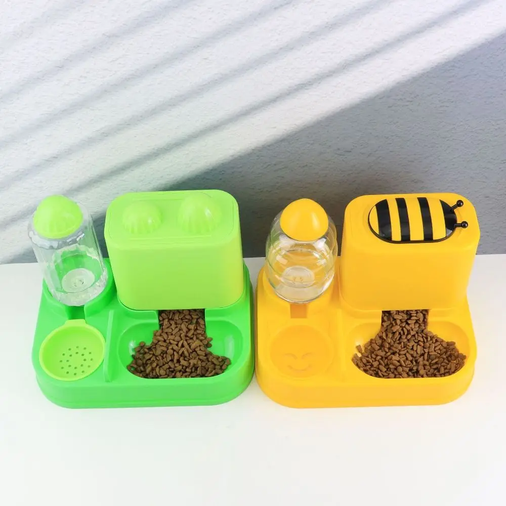 

Large Capacity Pet Automatic Water Dispenser Cute Detachable Cat Feeding and Drinking Basin Multi-use Anti-Slip