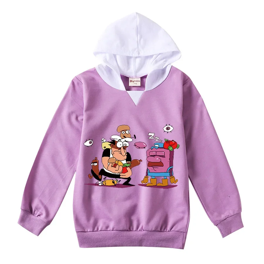 

Game Pizza Tower Hoodie Kids Game Graphic Sweatshirt Baby Boys Long Sleeve Coats Toddler Girls Outfits Children Casual Outerwear