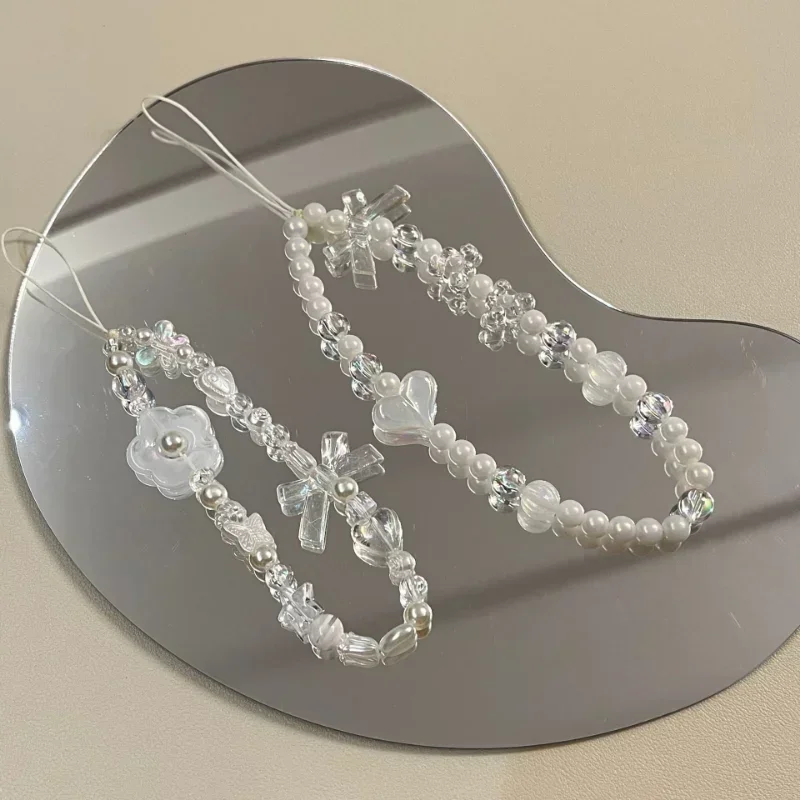 

Бант из бисера, подвеска для мобильного телефона, ремешок-цепочка, ремешок для женщин и девочек, ювелирные изделия, держатель для телефона в виде бабочки, бусины, подвеска, украшение, оптовая продажа