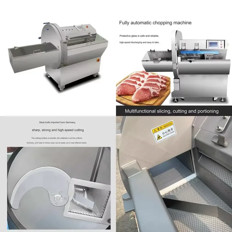 Industrial Frozen Meat Slicer Machine for Steak Ribs Bacon Chicken Duck Fish Ham Cheese Sausage Cutting