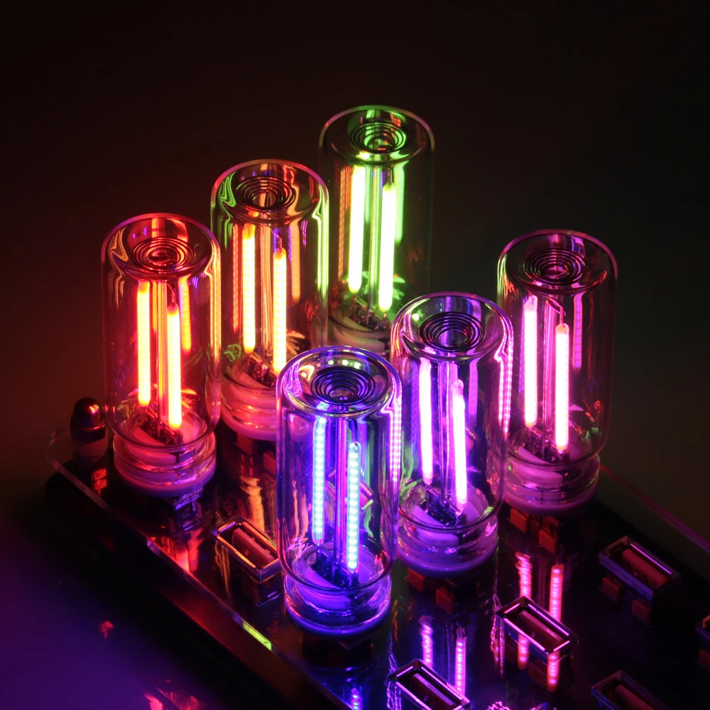 LED Touch Dimming Night Light USB Filament Glass Bulb 5V Retro Edison Bulb Car Decoration Halloween Decor Atmosphere Light