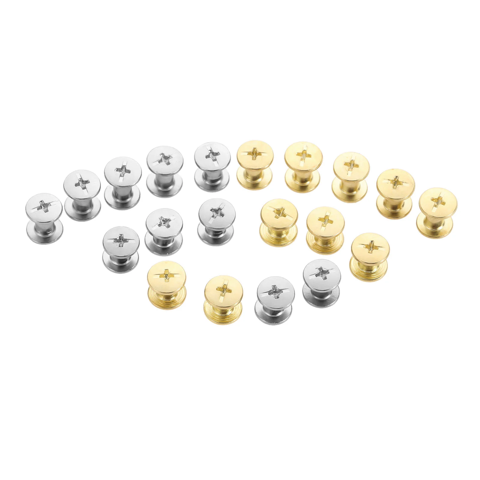 10 Pcs M5 x6mm /M5 X8mm Leather Bag Belt Photo Scrapbook Album Account Book Post Binding Screw Nail Rivet Bolt Golden Silver