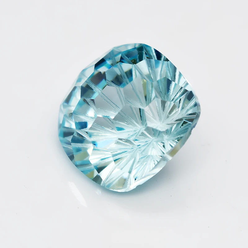 New L-aquamarine Cushion Pyrotechnic Cut Cubic Zirconia Stones Loose Gemstone for Jewelry Making