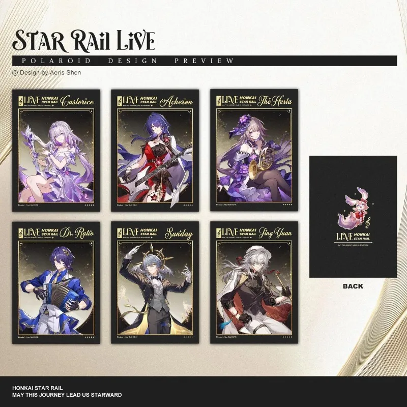 Honkai Star Rail Star Live 2025 Ломо-карта Castorice The Herta Sunday Dr. Маленькая карточка из коллекции Ratio Acheron Jing Yuan