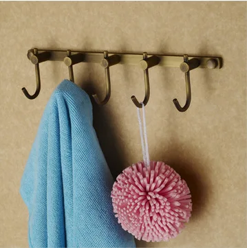 Antique European Towel Rack Antique Towel Hanging Simple Antique Clothes Hook Retro Antique Hook Solid Small Row Hook