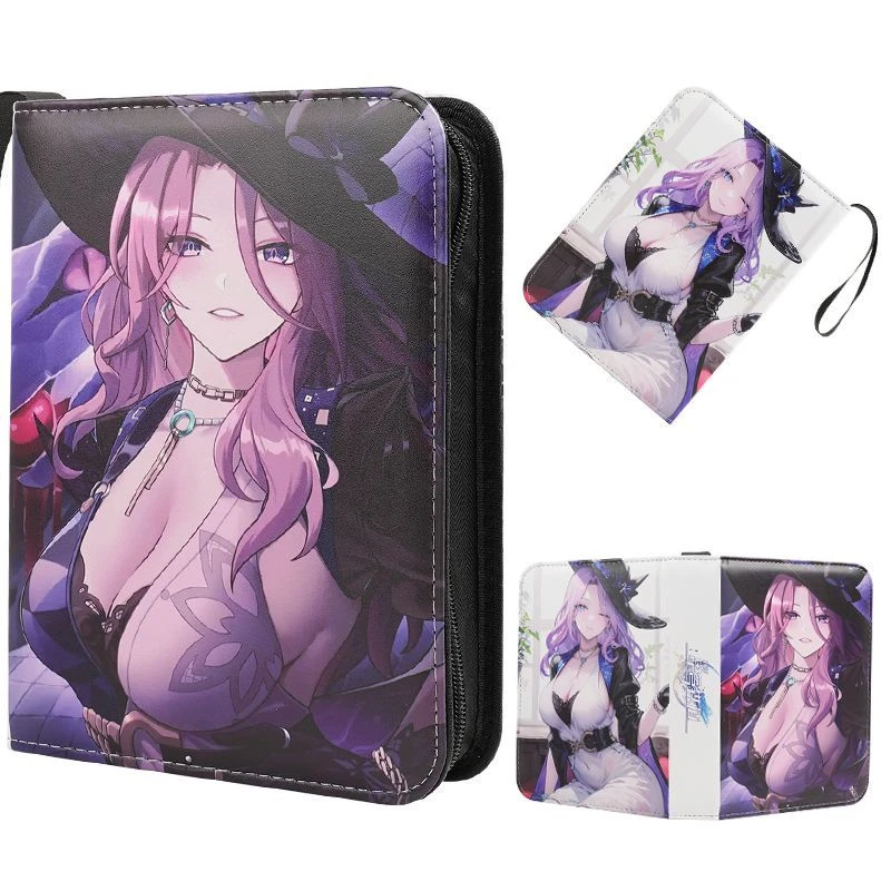 Honkai :Star Rail Card Binder - The Herta Ruan Mei Card Holder 400 Pocket TCG Cards Badge Storage, Game Star Rail Fans Gift