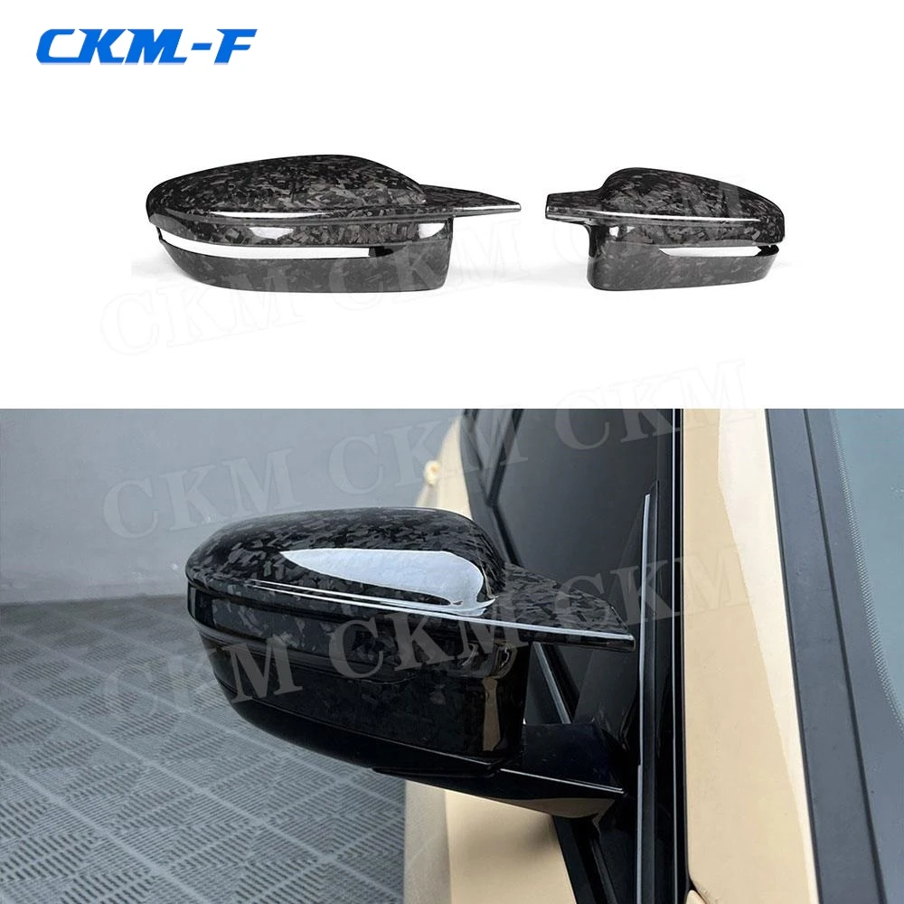 

Forged Carbon Fiber Car Side Rearview Mirror Cap Trim Covers Accessories for BMW 8 Series G14 G15 G16 2019 2020 2021 2022