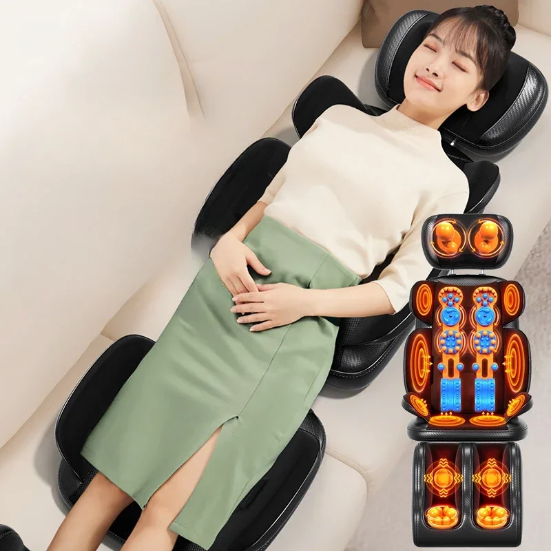Automatic Multi-functional Cervical Spine Lumbar Bed Massage Cushion for Household Fully Body Massage Mats Electric Massagers