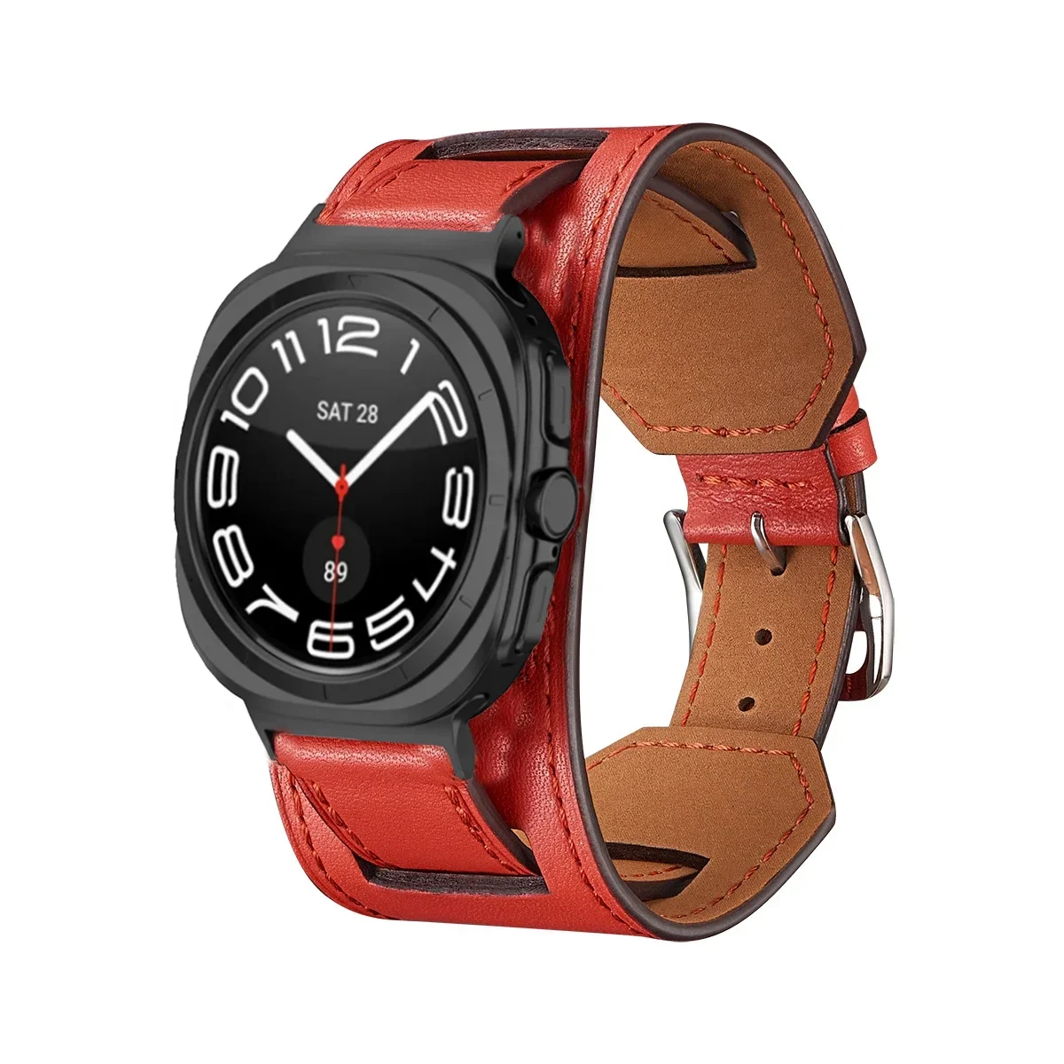 Premium Leather Strap for Samsung Galaxy Watch 8 Ultra 47mm Comfortable Bracelet Belt Replaceable Galaxy Watch 7 Ultra Wristband