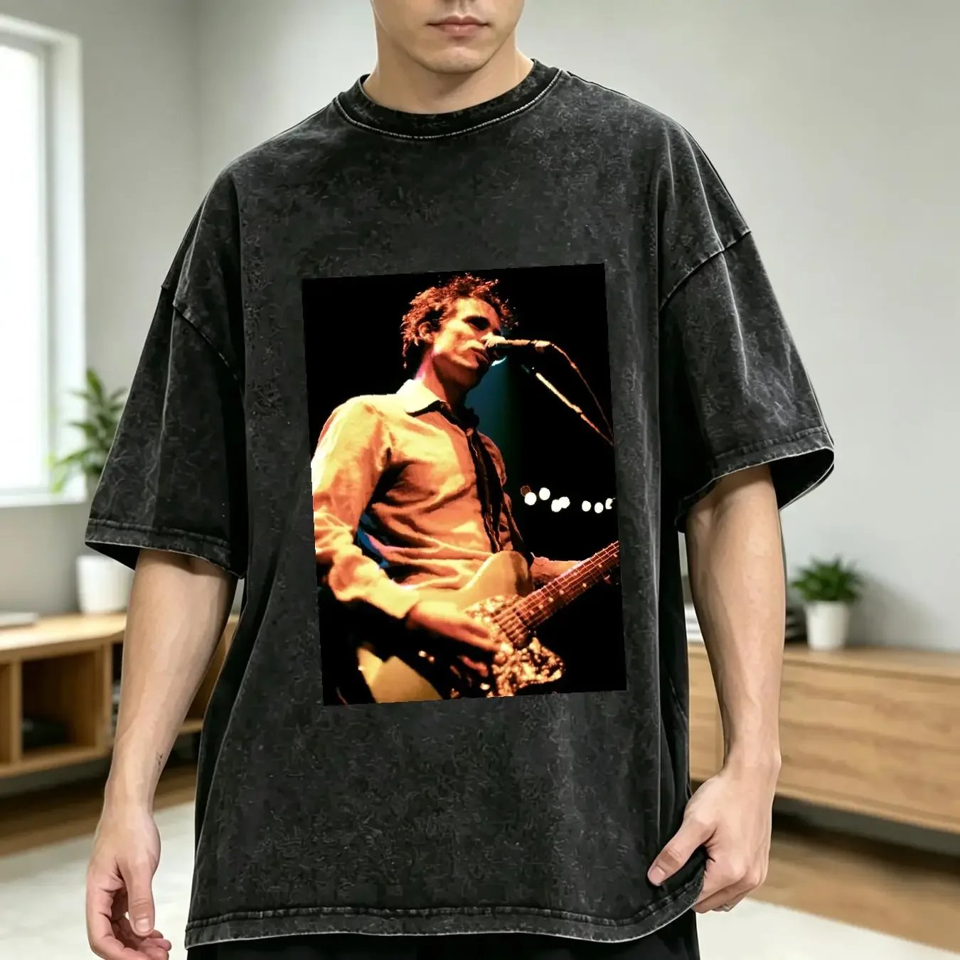 washed T Shirt New JEFF BUCKLEY Singer  Black All Size TMB280 vintage Washed Top For Everyday Wear homme Casual Unisex