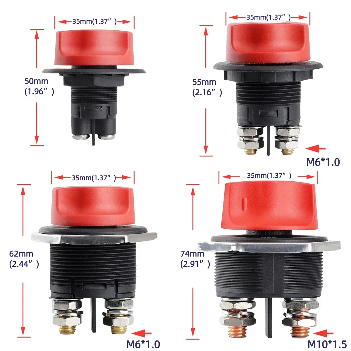 Car Battery Disconnect Switch Cut the Power 50A 100A 200A 300A DC 12V 24V 32V Cut Off Rally Switch For Car Motorcycle Truck Boat