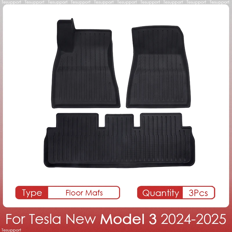 Für Tesla Modell 3 Highland 2025, Zubehör, Fußmatten, Cargo-Liner, wasserdicht, rutschfest, Kofferraummatte, TPE-Pads für Tesla, neues Modell 3 – Detail 9