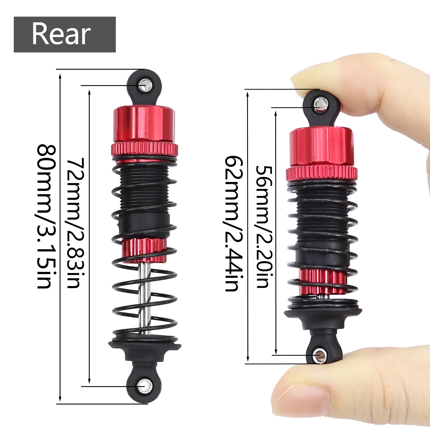 MJX-Amortisseurs Hydrauliques en Métal Hyper Go 1/14 14210 14209, Pièces de Stock pour Voiture RC 14510B 14500B