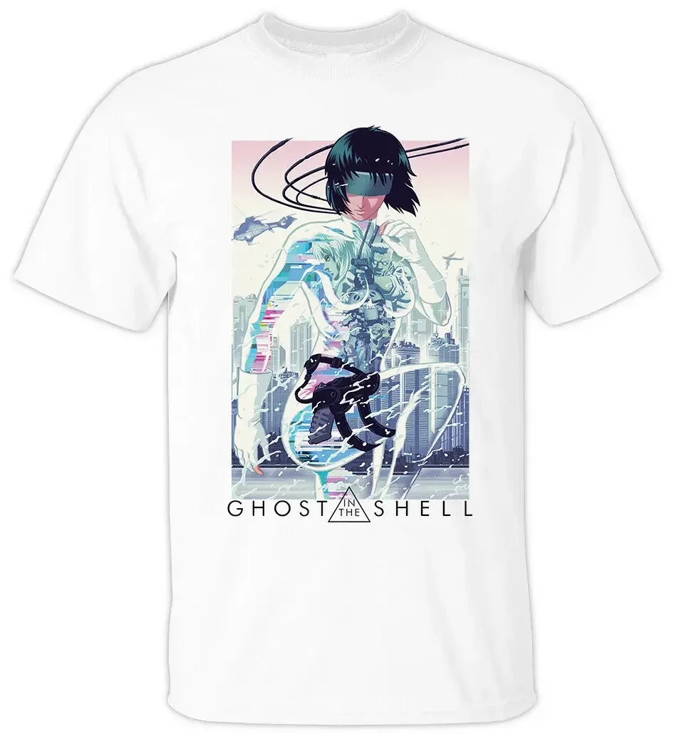 Anime: Ghost In The Shell V1-V3 M.Oshii 1995 T Shirt (White) All Sizes 100% Cotton Summer Tees Printed O-Neck Order T Shirts