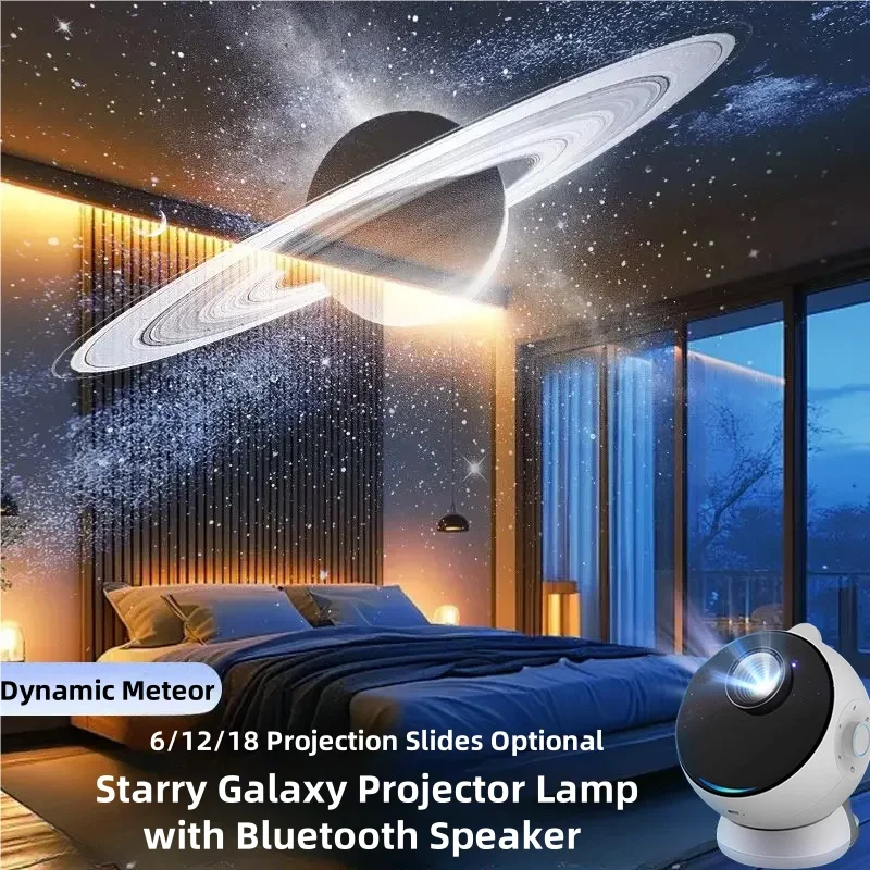 

18 in 1 Galaxy Projector Lamp Ultra Clear 3D Planetarium Starry Night Light with Bluetooth 5.0 Speaker for Kids Adults Gifts