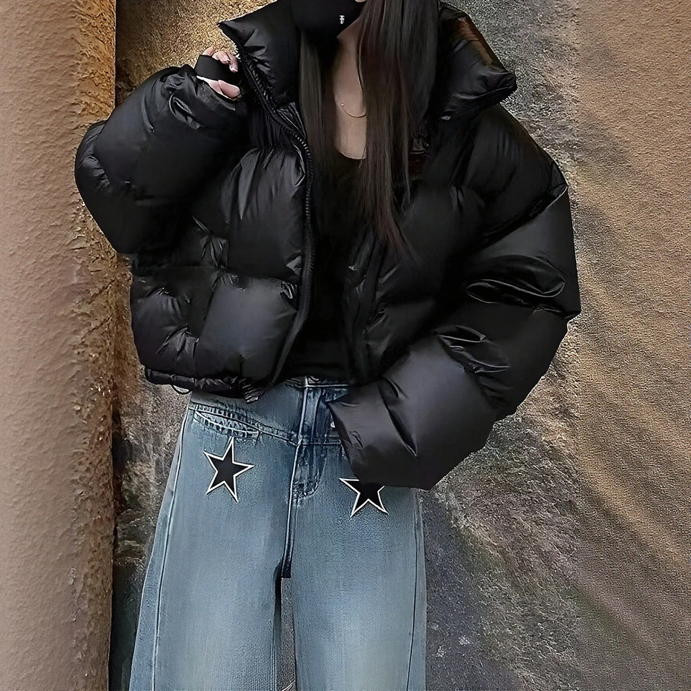 

Casual Long Sleeve Cotton-Padded Jacket Straight Sleeve Design Comfortable Women's Top Fashion Trend Outerwear