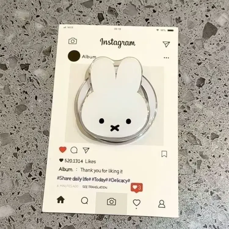 Kawaii Anime Miffy Kaninchen Magnetischer Handyständer Cartoon Teleskopischer Tragbarer Ständer Magnetischer Handy-Airbag-Ständer Geschenke – Detail 7