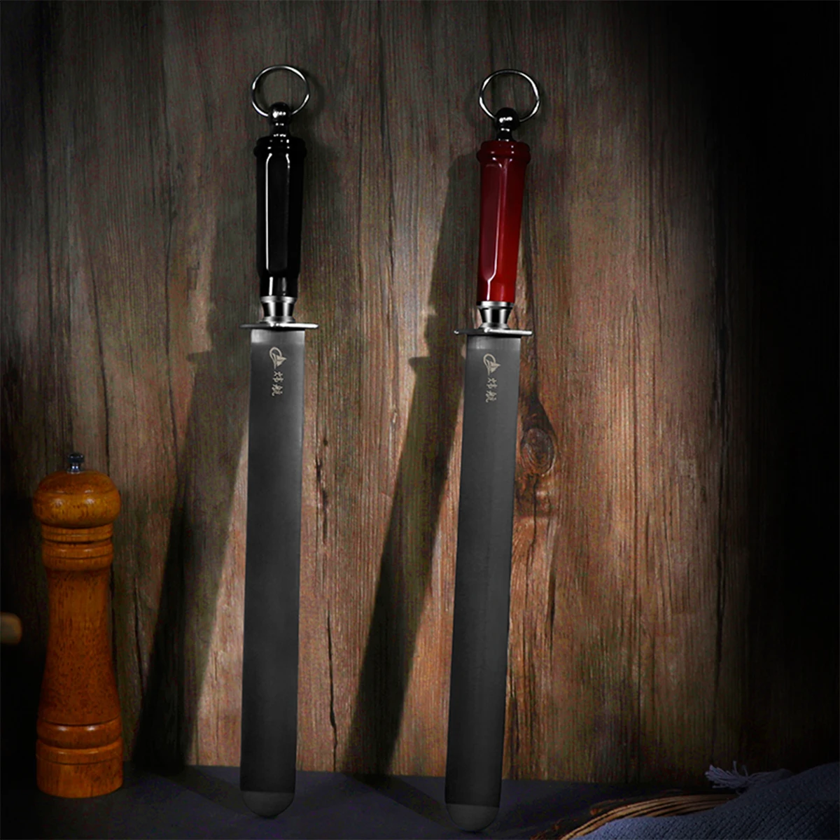 

Professional 12-Inch Sharpening Rod, Imported High Carbon Steel Ultra-Wide Flat Butcher Knife Sharpener for Meat Stall & Kitchen