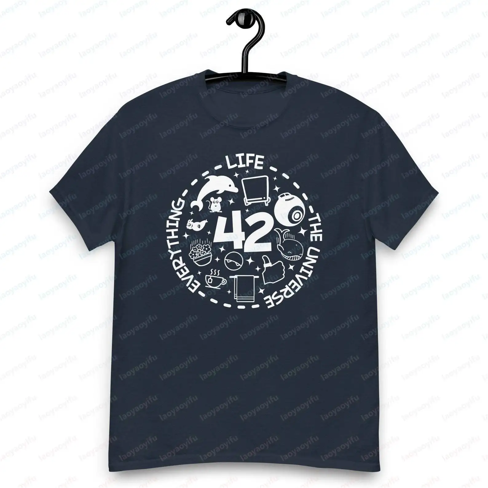 Life Universe Everything 42 Answer To All Questions T-Shirt Summer Casual Fashion O-neck Short Sleeve Man Women Clothing