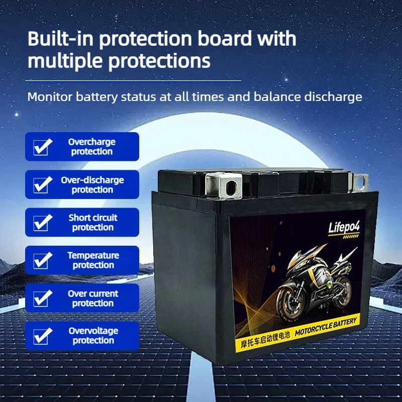 12V 30Ah Motorcycle Li-ion Battery Maintenance-Free Start Battery for Yamaha for Suzuki High Performance for Scooter Cruiser