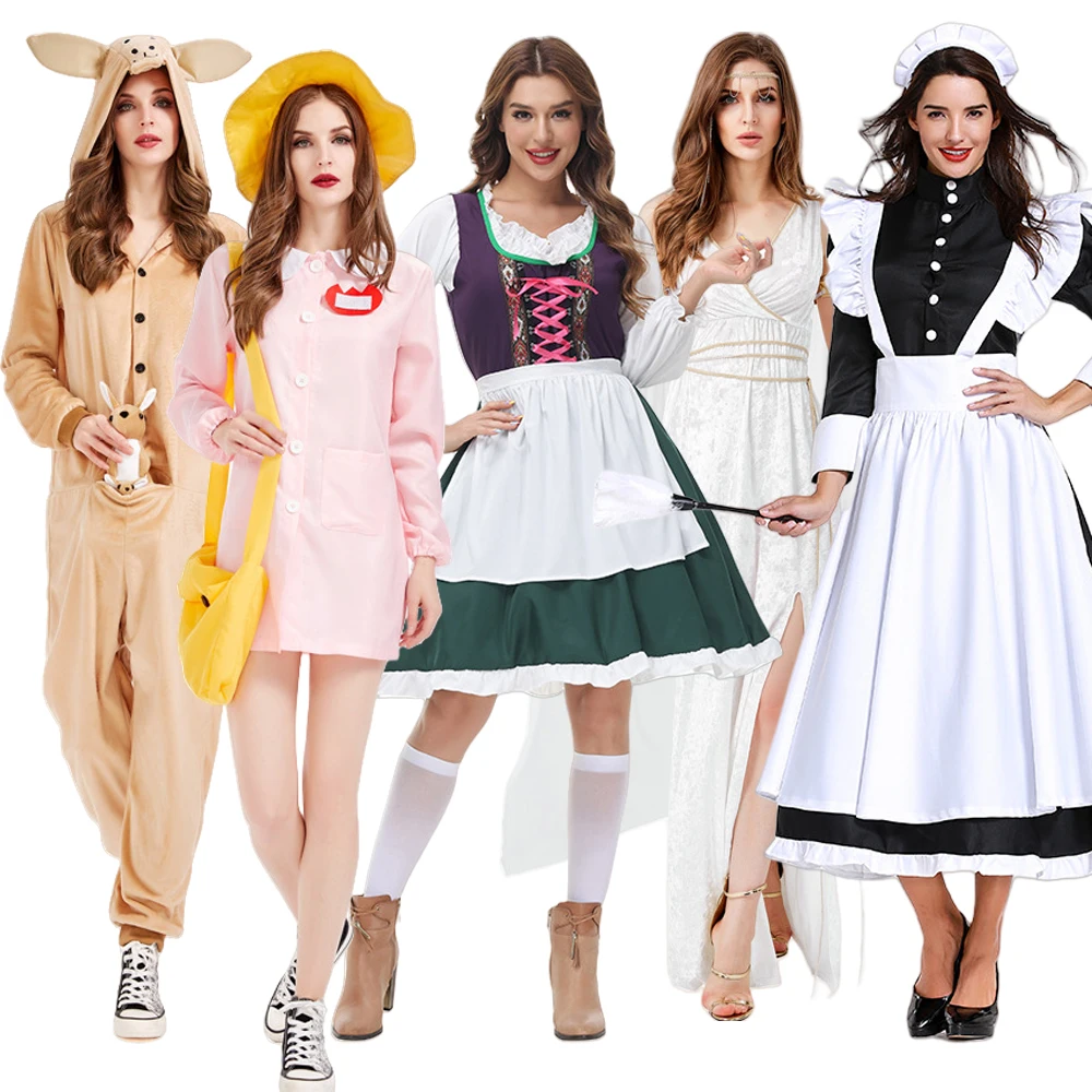 

Хэллоуин Chilare Atnt een Dr Древняя мифологическая фигура Белый божед Dr Женский этнический костюм Сценический костюм