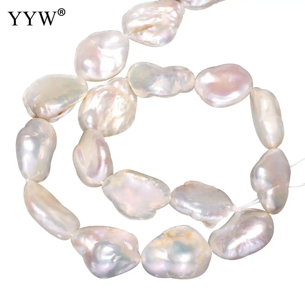 Keshi Cultured Freshwater Pearl Beads Natural White 15-22mm Accessories Jewelry Making DIY Necklace Bracelet Wholesale Pearls