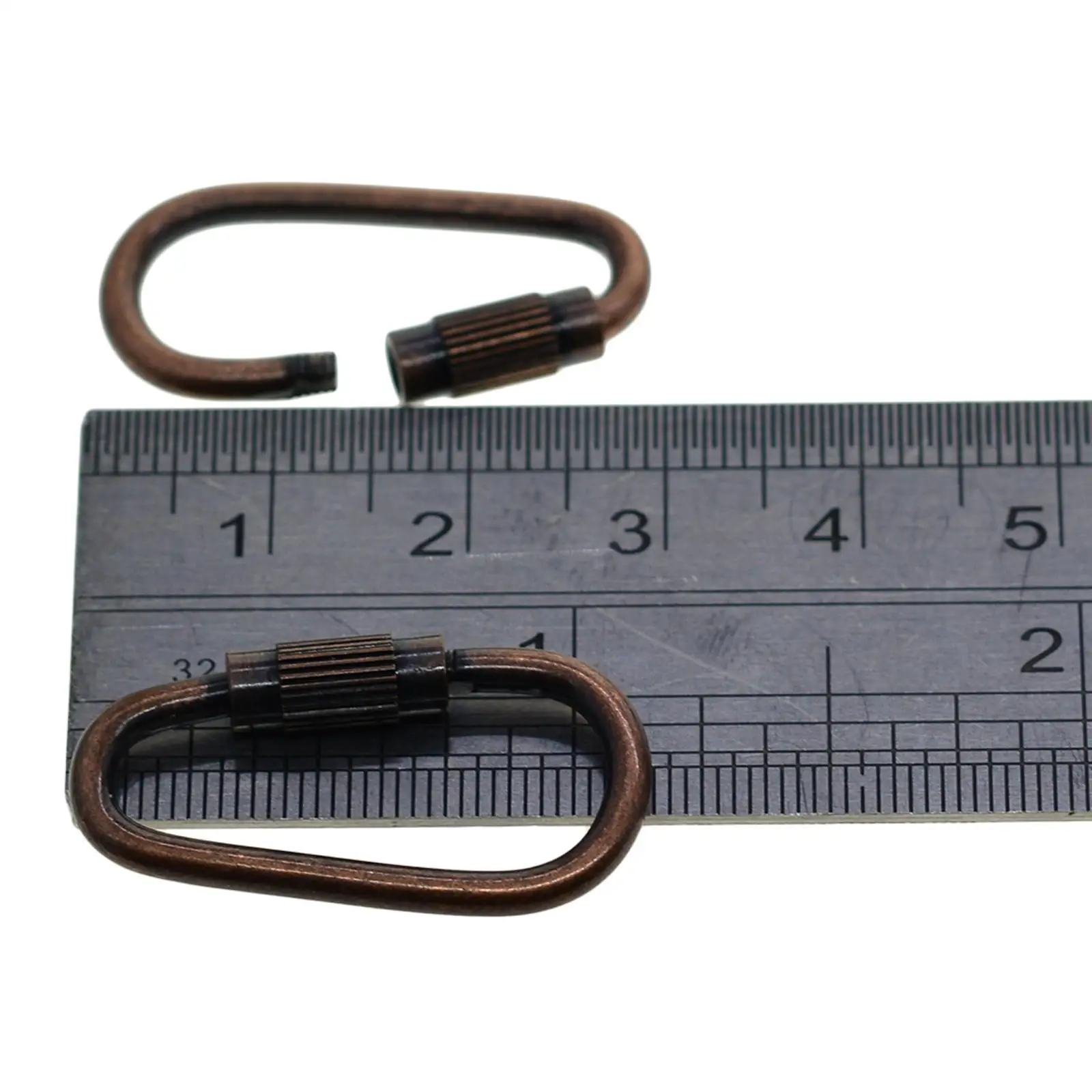 Mini Keychain Carabiner Clip Screw Lock Buckle Steel D Ring Clasps for Keys Jewelry Bag and Outdoor Equipment