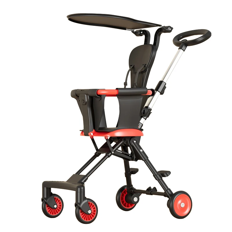

Baby Strollers Can Be Customized Four-wheeled Lightweight Folding High View Bidirectional Strollers
