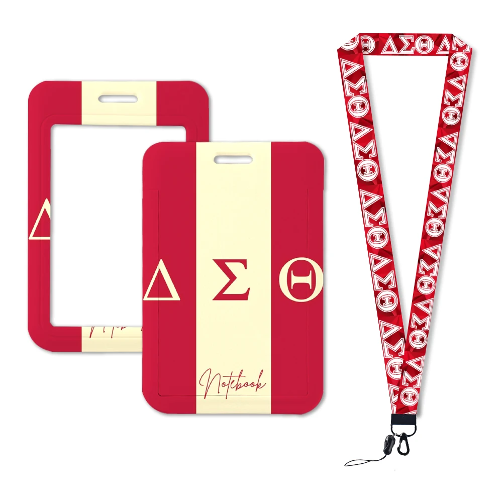 New Arrival Delta Sigma Theta Sorority Plastic Card Holders Keychain Work Card Bus Access Card Holder PVC Keychains for Sale