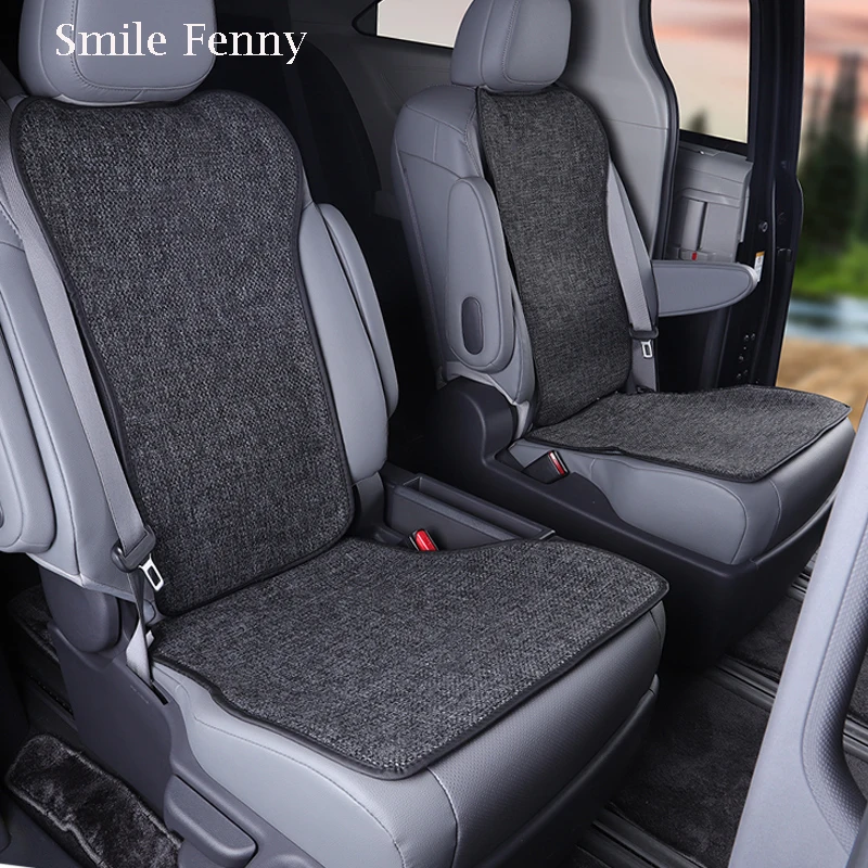 

For Toyota Sienna 2021 2022 Accessories Car Seat Cushion Linen Breathable Auto Seat Pads Four Seasons Protection Cover