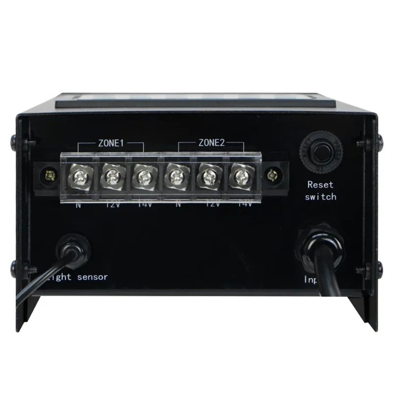 Courtyard Transformer with Light-Controlled Timer for Low-Voltage Lighting for Outdoor Garden Landscapes