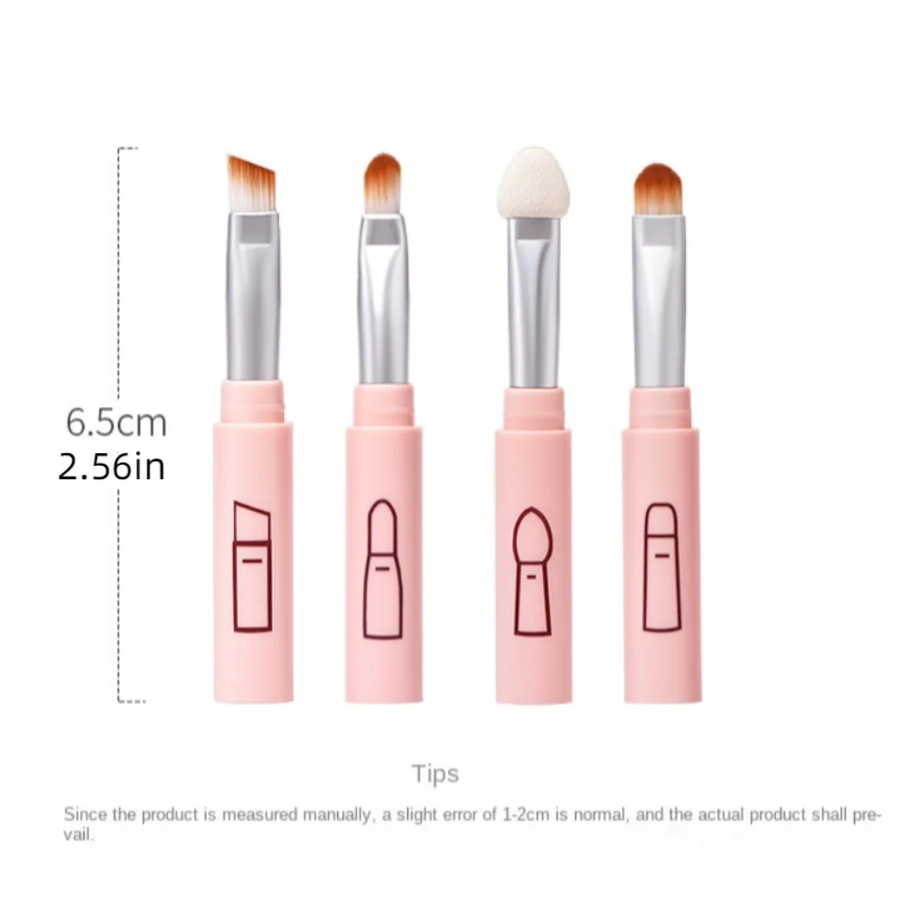 Pinceau de maquillage doux et anti-poussière 4 en 1, épissage, mini, multifonctionnel, correcteur, outil de maquillage